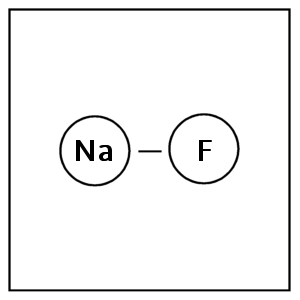 Sodium (Na+) Fluoride (F-) molecule